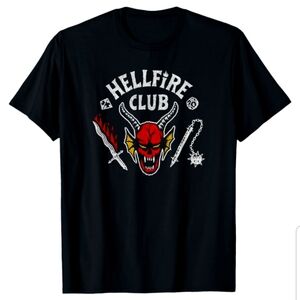 STRANGER THINGS HELLFIRE CLUB MENS T-SHIRT SHORT SLEEVE UNISEX SIZE XL NETFLIX